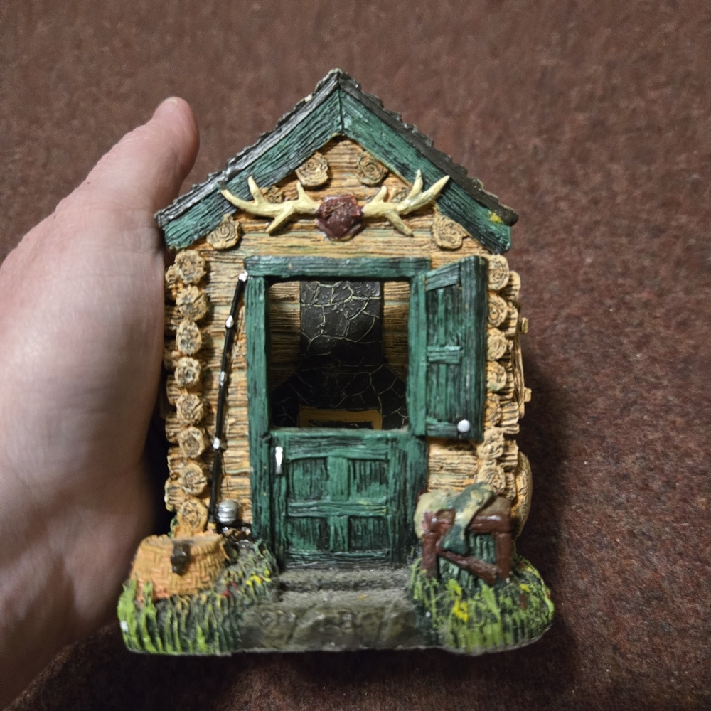 Figi Graphics Rustic Cabin Votive Candle Holder